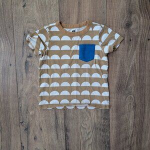 Tea Collection Geometric Contrast Pocket Toddler Tee